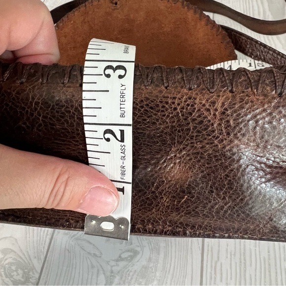 Patricia Nash Beaumont Flap Brown Crossbody Vintage Distressed Leather *READ - Picture 4 of 15